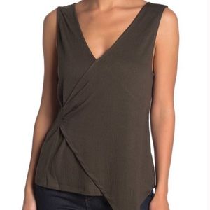 14th & Union Texture Knit Wrap Tank Top